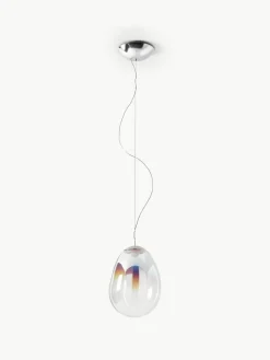 Kleine mondgeblazen LED hanglamp Stellar Nebula, dimbaar, Ø 22 cm
