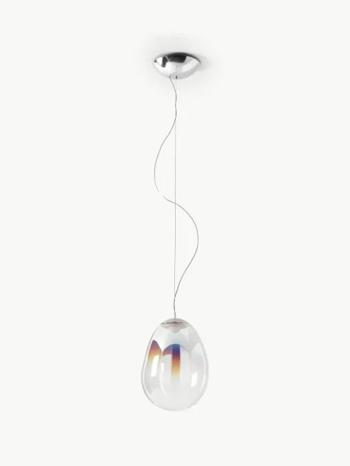 Kleine mondgeblazen LED hanglamp Stellar Nebula, dimbaar, Ø 22 cm