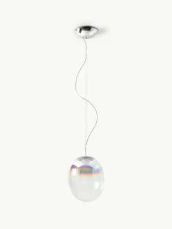 Kleine mondgeblazen LED hanglamp Stellar Nebula, dimbaar, Ø 30 cm