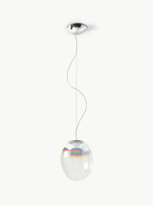 Kleine mondgeblazen LED hanglamp Stellar Nebula, dimbaar, Ø 30 cm