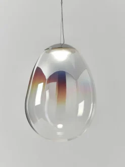 Kleine mondgeblazen LED hanglamp Stellar Nebula, dimbaar, Ø 22 cm
