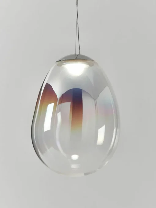 Kleine mondgeblazen LED hanglamp Stellar Nebula, dimbaar, Ø 22 cm