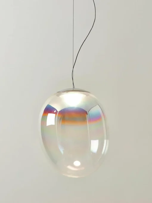 Kleine mondgeblazen LED hanglamp Stellar Nebula, dimbaar, Ø 30 cm