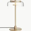 Kleine mondgeblazen LED tafellamp Blossi, dimbaar