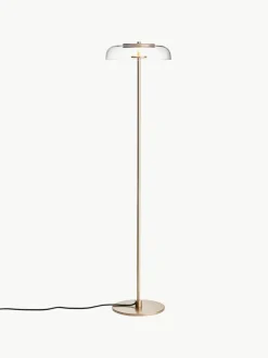 Kleine mondgeblazen LED vloerlamp Blossi, dimbaar