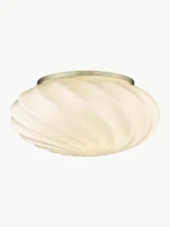 Kleine mondgeblazen plafondlamp Twist, Ø 25 cm
