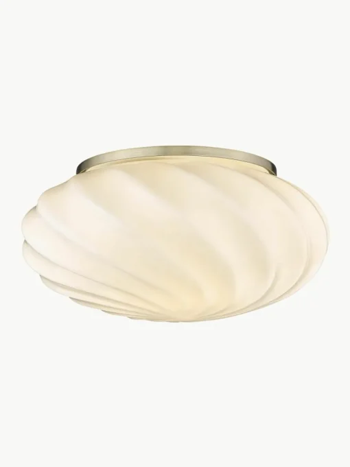 Kleine mondgeblazen plafondlamp Twist, Ø 25 cm