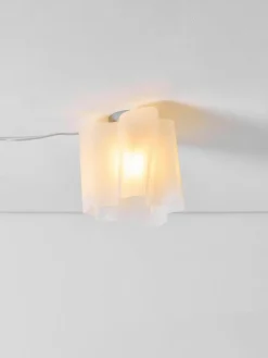 Kleine mondgeblazen plafondlamp Logico