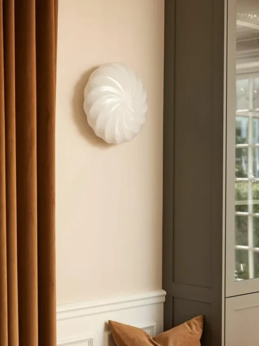 Kleine mondgeblazen plafondlamp Twist, Ø 25 cm