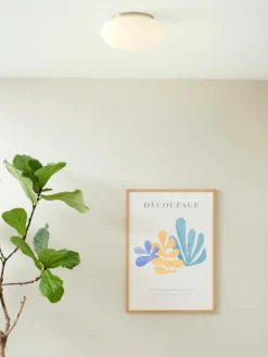 Kleine mondgeblazen plafondlamp Twist, Ø 25 cm
