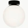 Kleine plafondlamp Lido van opaalglas