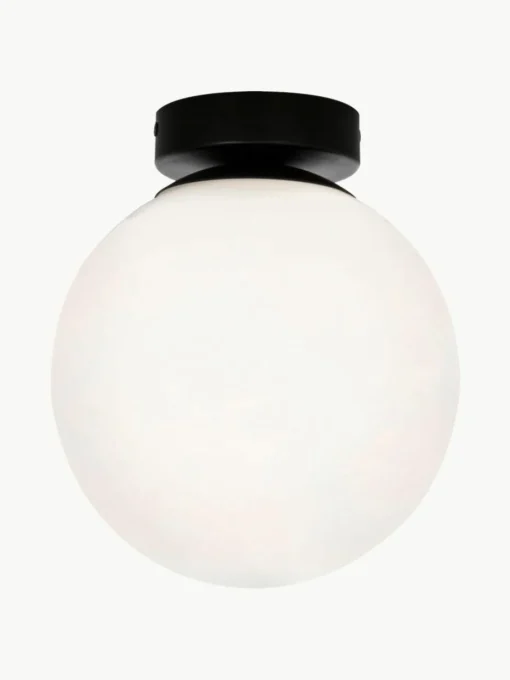 Kleine plafondlamp Lido van opaalglas