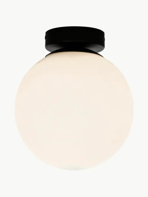 Kleine plafondlamp Lido van opaalglas