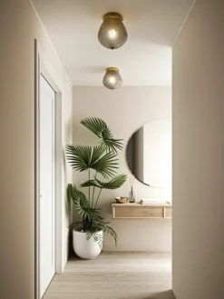 Kleine plafondlamp Orbiform van glas