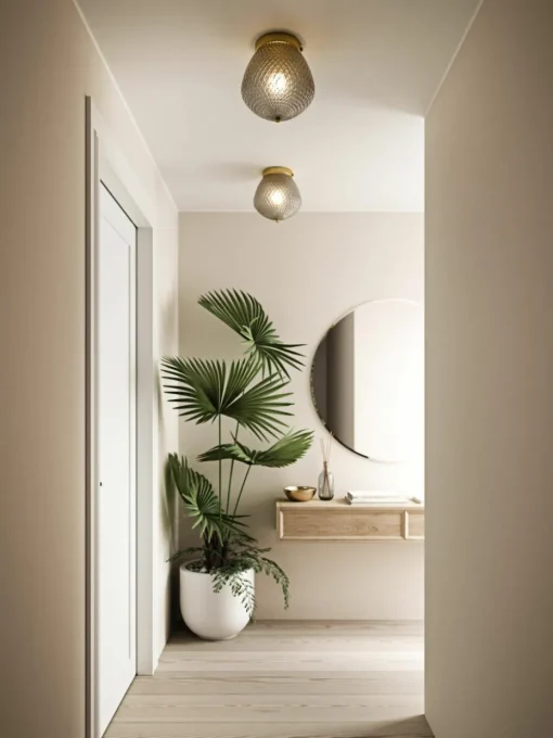 Kleine plafondlamp Orbiform van glas