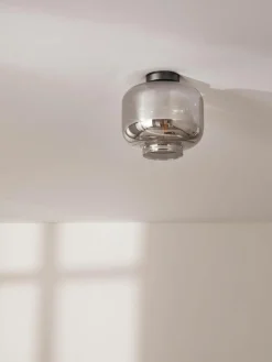 Kleine plafondlamp Vaso van gespiegeld glas