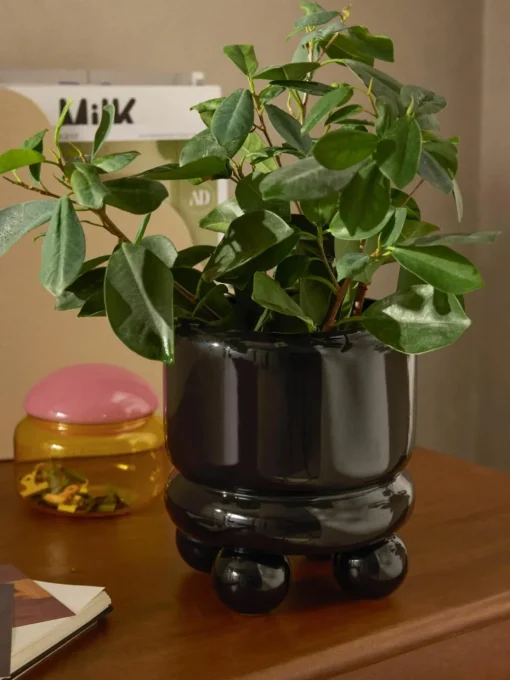 Kleine plantenpot Bryn, H 18 cm