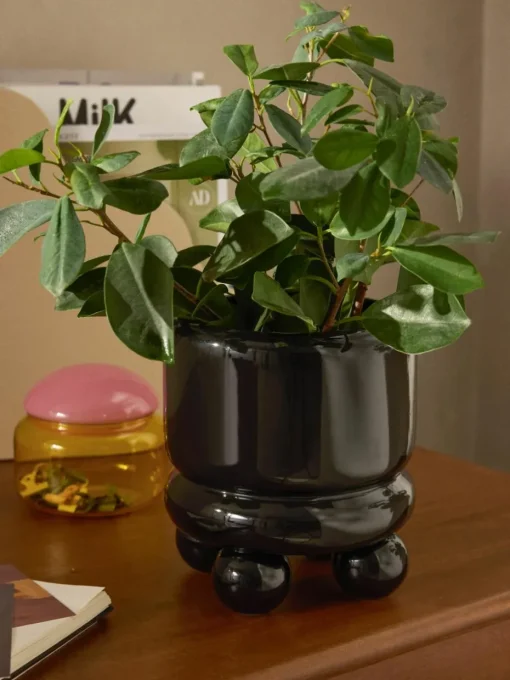 Kleine plantenpot Bryn, H 18 cm
