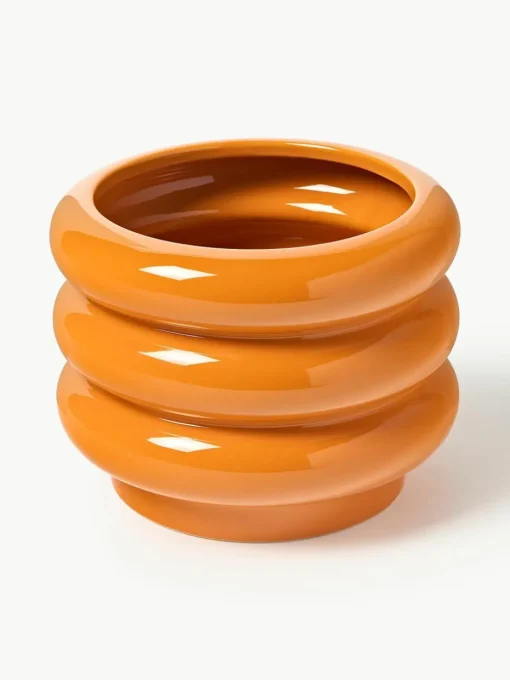 Kleine plantenpot Rudi van keramiek, H 16 cm