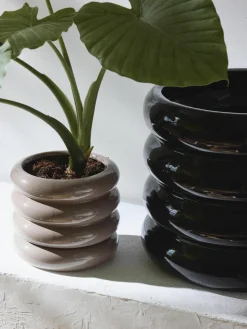 Kleine plantenpot Rudi van keramiek, H 16 cm