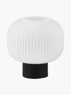 Kleine tafellamp Charles van opaalglas