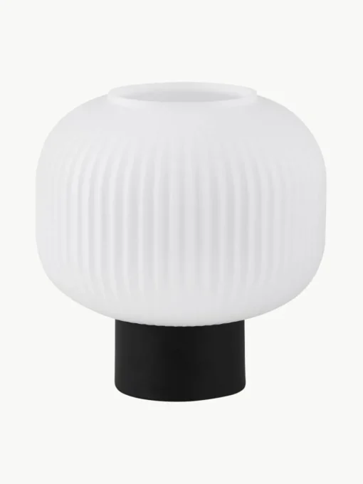 Kleine tafellamp Charles van opaalglas
