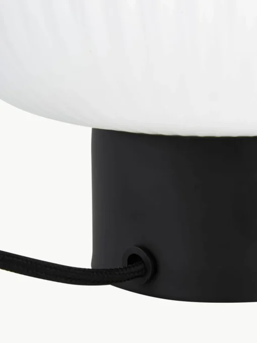 Kleine tafellamp Charles van opaalglas