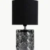Kleine tafellamp Crystal Glow met glazen voet