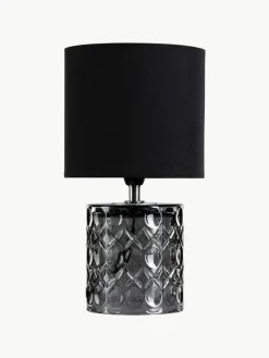 Kleine tafellamp Crystal Glow met glazen voet