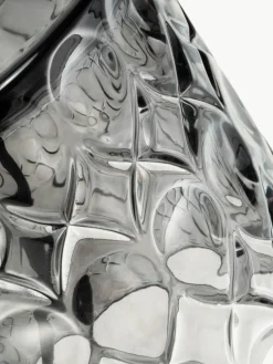 Kleine tafellamp Crystal Glow met glazen voet