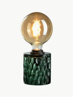 Kleine tafellamp Crystal Magic van groen glas