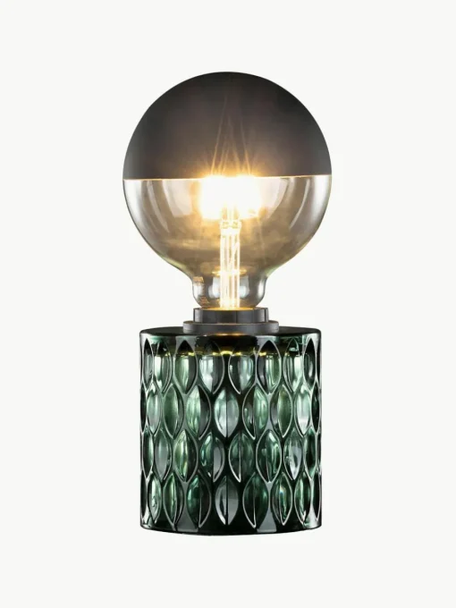 Kleine tafellamp Crystal Magic van groen glas