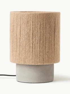 Kleine tafellamp Galea van jute