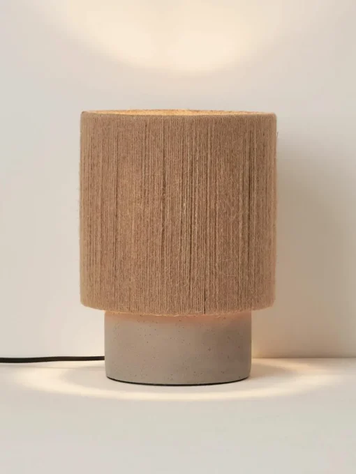 Kleine tafellamp Galea van jute
