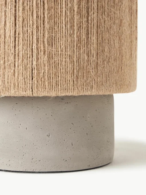 Kleine tafellamp Galea van jute