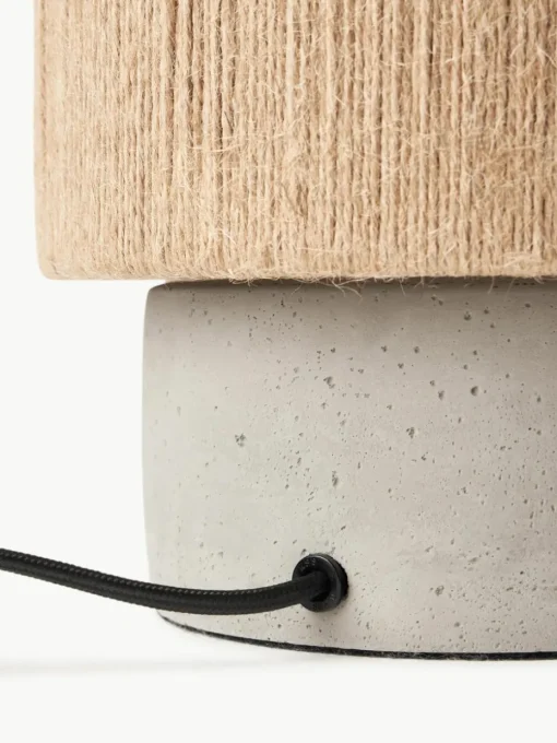 Kleine tafellamp Galea van jute