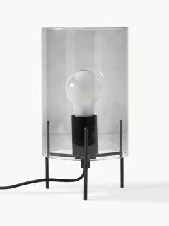 Kleine tafellamp Laurel van gekleurd glas