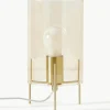 Kleine tafellamp Laurel van gekleurd glas