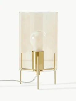 Kleine tafellamp Laurel van gekleurd glas