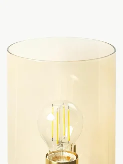 Kleine tafellamp Laurel van gekleurd glas