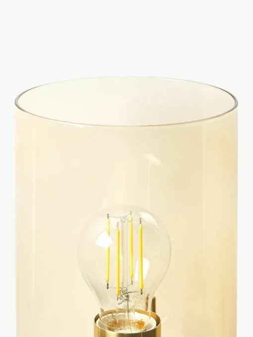 Kleine tafellamp Laurel van gekleurd glas