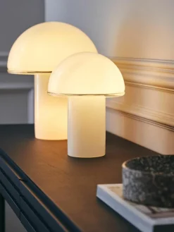 Kleine tafellamp Onfale, mondgeblazen