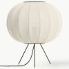 Kleine tripod vloerlamp Knit-Wit uit kunstvezel