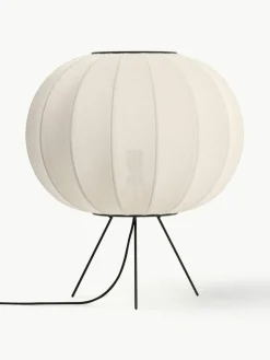 Kleine tripod vloerlamp Knit-Wit uit kunstvezel