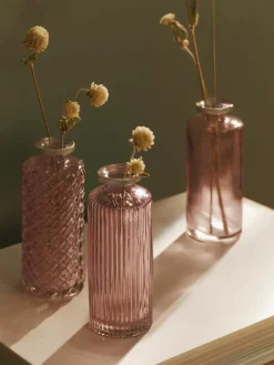 Kleine vazen Adore van glas, set van 3