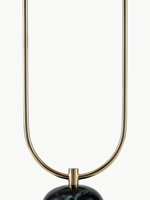 Kleine vloerlamp Curve met marmeren voet