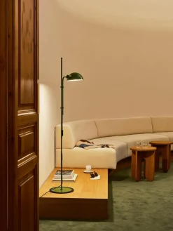 Kleine vloerlamp Funiculí met verstelbare lampenkap