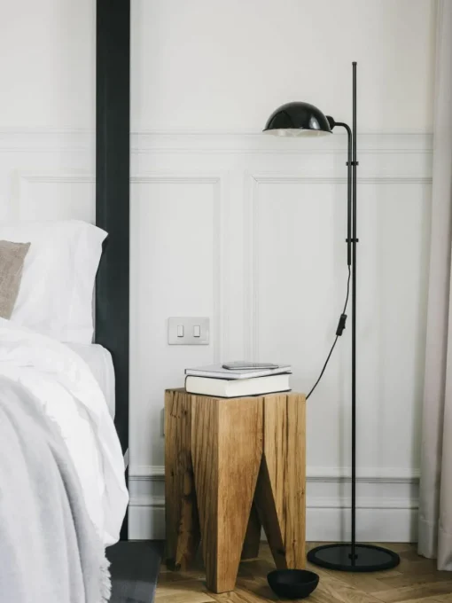 Kleine vloerlamp Funiculí met verstelbare lampenkap