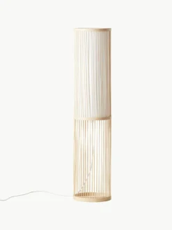 Kleine vloerlamp Nori van bamboehout