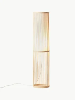 Kleine vloerlamp Nori van bamboehout